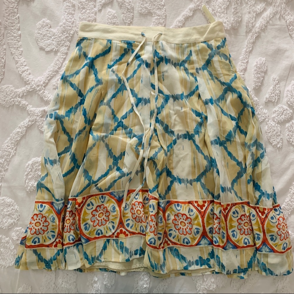 Banana Republic Silk Patterned Skirt